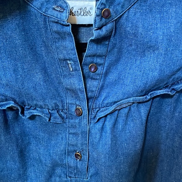 Vintage Cottagecore Denim Chambray Blouse - Picture 12 of 14